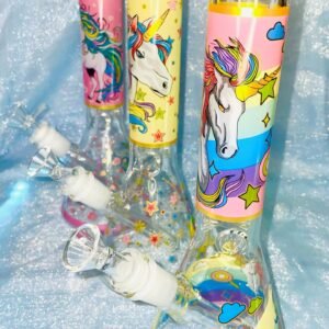 ”25cm” Bongs De Vidrio – Model “Unicornio ” | Modelo al azar |