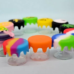 Contenedor - Vidrio con Silicon (colores al azar)