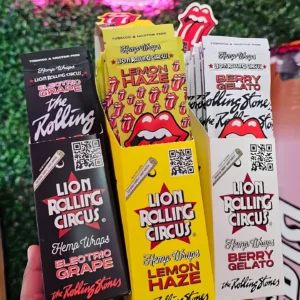 Lion Rolling Circus Blunt 2 Hemp Wrap "The Rolling Stones" Por Paquete | 25 Paquetes Por Caja |