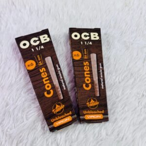 OCB - Unbleached 1 1/4 | 6 Conos Por Paquete | 32 Paquetes x Caja