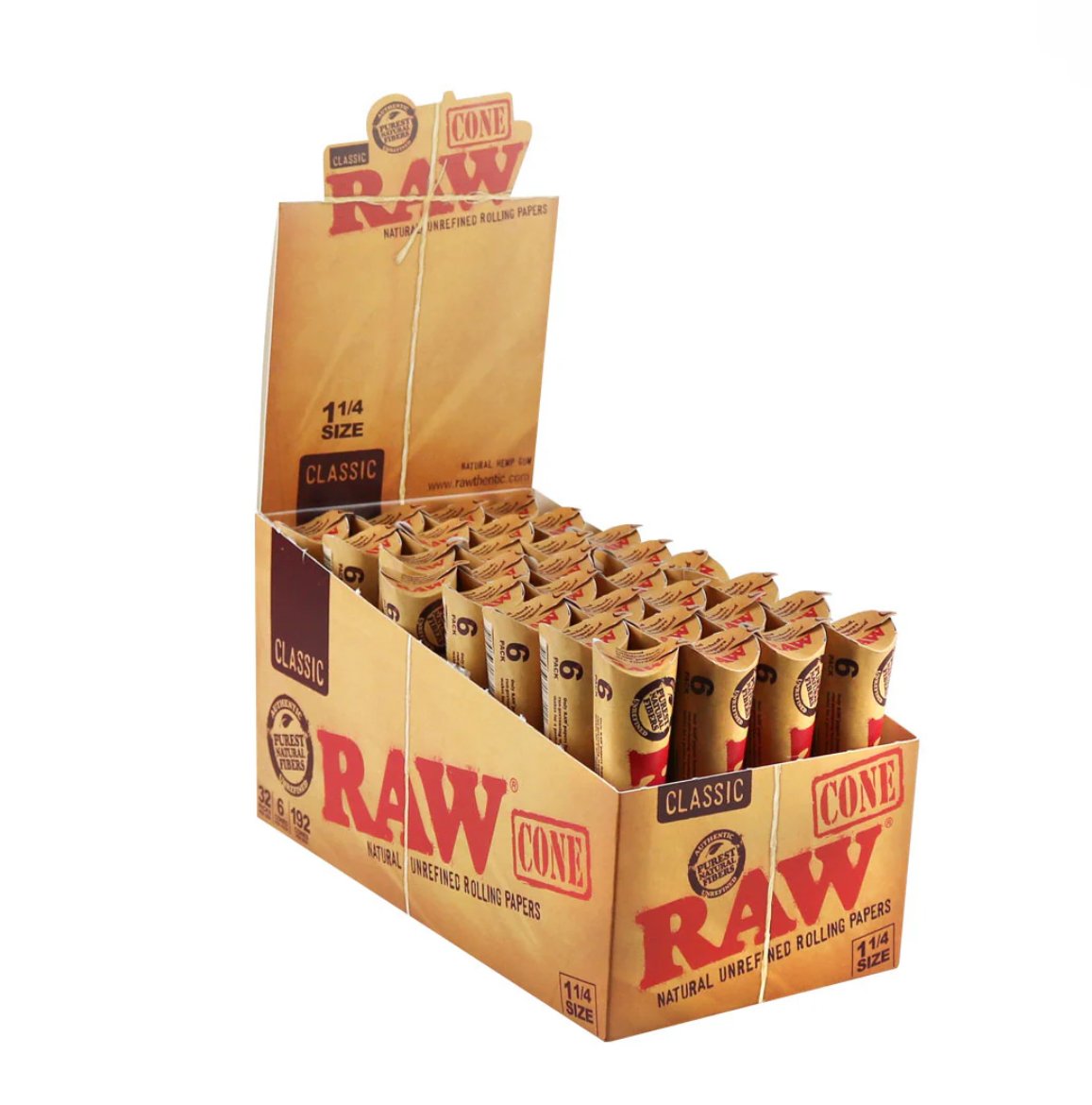 Raw - Natural 3 Cones King Size Por Paquete | 32 Paquete Por Caja | - Image 4