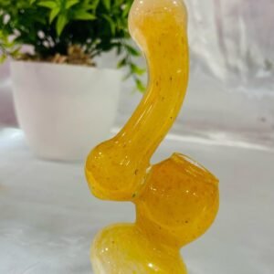 "11cm" Bubbler De Vidrio - "Amarillo"
