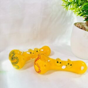 Pipa De Vidrio "11cm" Modelo Amarillo