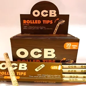 OCB - Filtros Hechos “Virgin” | 20 Paquetes Por Caja | 25 Tips Hechos Por Paquete |