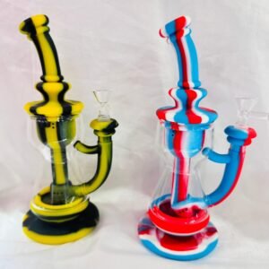 "24cm" Bongs Silicon & Vidrio #20 | Colores al azar |