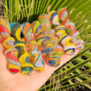 One Hitters De Vidrio "8cm" Modelo Zig-zag #2 | Colores al azar |