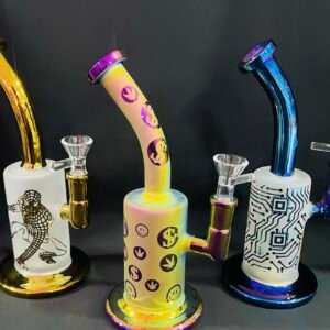 "22cm" Dab Bongs De Vidrio - Tornasol #12