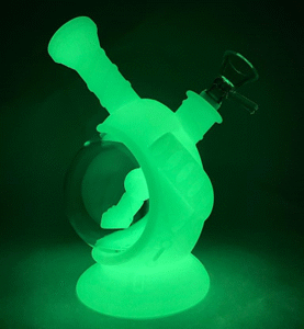 Bongs De Vidrio Con Protector Silicon Modelo "Capsule"