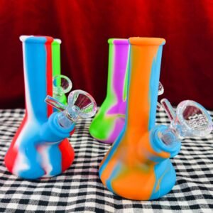 "13cm" Bongs Silicon Modelo "Beaker" | Colores al azar |