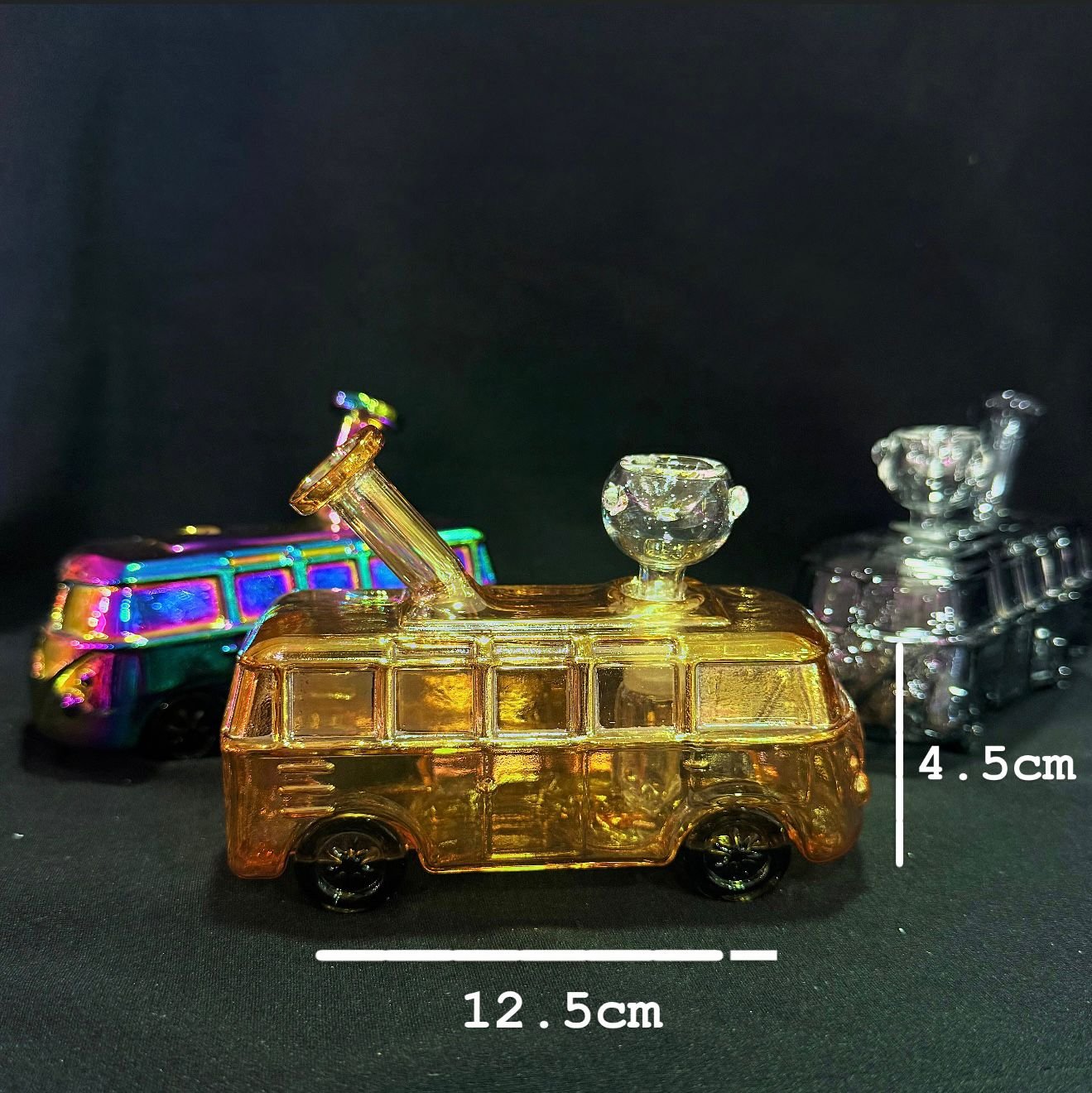 "12.5cm" Bongs De Vidrio - Carro “Tornasol” (Color al azar)