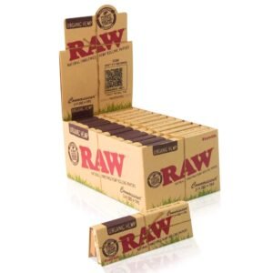 Raw Connoisseur + W/ Tips - 1 1/4 Organico Hemp (24 Libros x Caja)