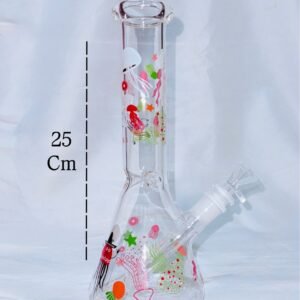 “25cm” Bongs D/Vidrio - Estampado Medusas | Tipo Beaker |
