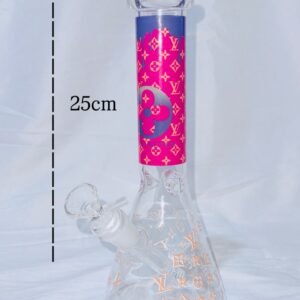 “25cm” Bongs D/Vidrio - LV Pink Tipo Beaker