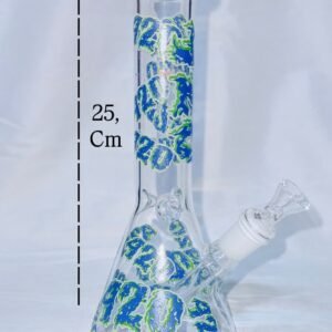 “25cm” Bongs D/Vidrio - Estampado 420 | Tipo Beaker |