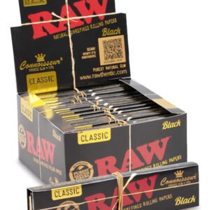 Raw Connoisser Black - King Size + Filtros | 24paquetes x Caja |