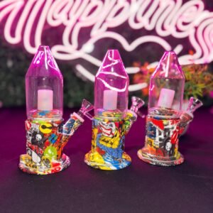 Bong Silicón & Vidrio #2 | Estilo Graffiti | Modelo al azar