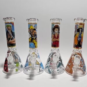 “25cm” Bongs D/Vidrio - Estampado “Piratas” | Tipo Beaker | Modelo al azar