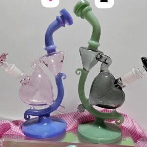 Bongs De Vidrio | C/Bowl De Corazon | Solo Color Morado y Rosa