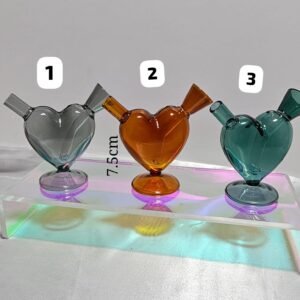 "7.5cm" Bubblers De Vidrio | Modelo Corazones |