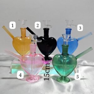 "15cm" Bongs De Vidrio | Modelo Corazon P/W |