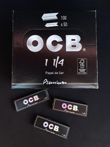 OCB | Premium 1 1/4 | 100 libros x Caja | 50 Hojas x Libro