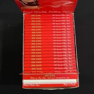 Zig-Zag Red Regular (69mm) | 50 Libritos x Caja | 50 Hojas x Librito |