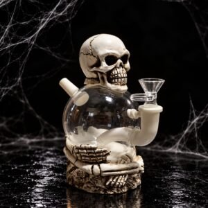Bongs De Vidrio Con Plástico Ultra Resistente - "Calavera" (No Incluye Cartcap)