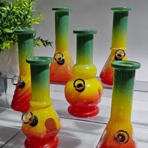 “15cm” Bongs D/Vidrio - Modelo “#7” | 6 Pieza Por Display | Modelo al azar