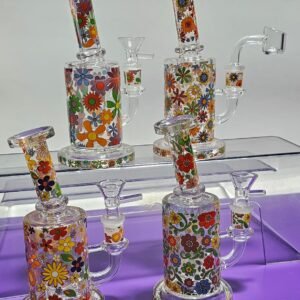 ”16cm” Dab Rings | Bongs de vidrio | Modelo Flor #3