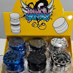 Grinder De Metal Modelo "Amsterdam" – Diametro 52*41mm 2 Niveles | Colores al azar | 12 Piezas x Display