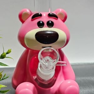 "cm" Bongs De Vidrio | Con Diseño De Plástico Ultra Resistente “Oso Rosa” |