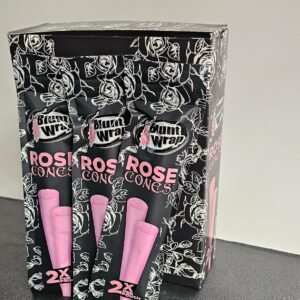 Blunt Wraps Rose Conos - 2 Conos Por Paquete | 15 Paquete Por caja |