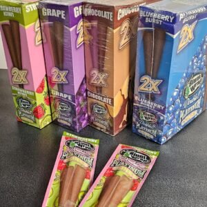 Blunt Wraps Double Platinum Conos - 2 Conos Por Paquete | 15 Paquete Por caja |