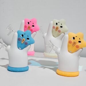 #6 Bongs Silicon "Estrellas" Brilla en la obcuridad | Color al azar |