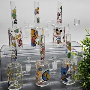 ”16cm” Dab Rings | Bongs de vidrio | Modelo “Cartoon” Brilla en la oscuridad #5