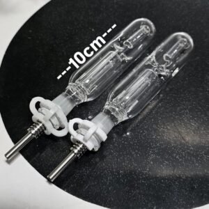 “10cm” Nector Collector De Vidrio Con Puntilla Metal 10mm | #34 |