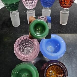 Bowl De Vidrio 14mm Con 4 Hollos | Colores al azar |