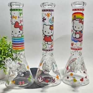 ”35cm” Bongs De Vidrio | Estampado “Kitty” Modelo al azar |