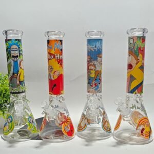 ”35cm” Bongs De Vidrio | Estampado “R & M” Modelo al azar |