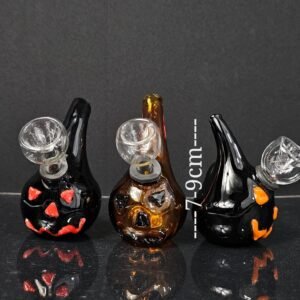 ”7.9cm” Mini Bongs De Vidrio - "Calabaza Mini Halloween"